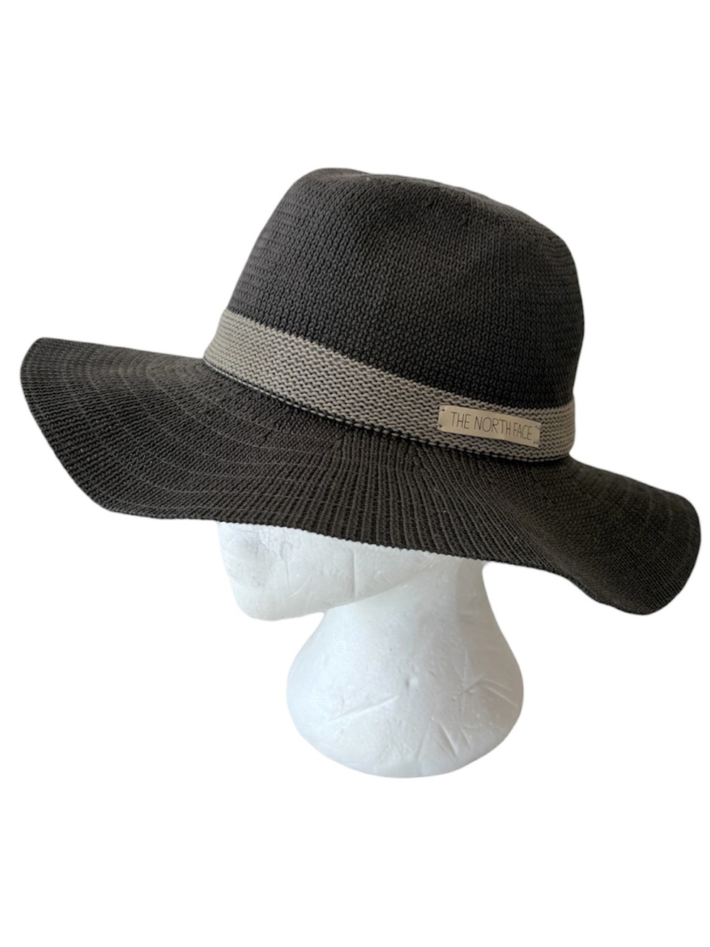The North Face Knit Wide-Brim Sun Hat with Gray Band